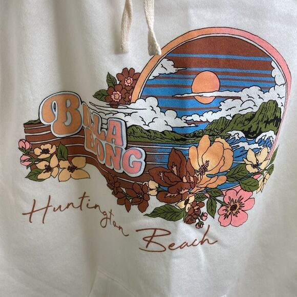 BILLABONG XS Hoodie Pullover Coastal Dreamer White Kangaroo Pocket - Picture 7 of 11